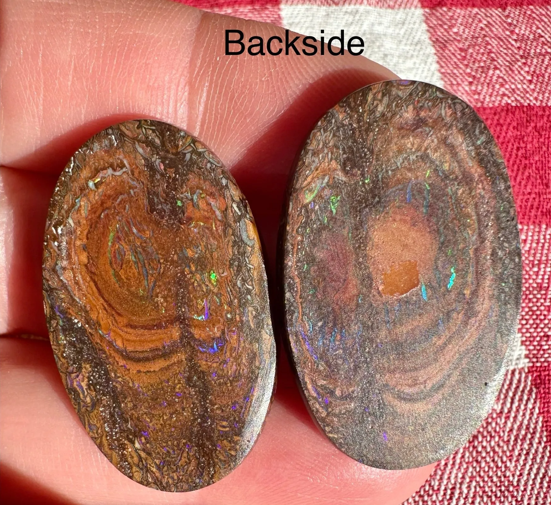 Unique  Australian Boulder Opal Pair 56.09 cts
