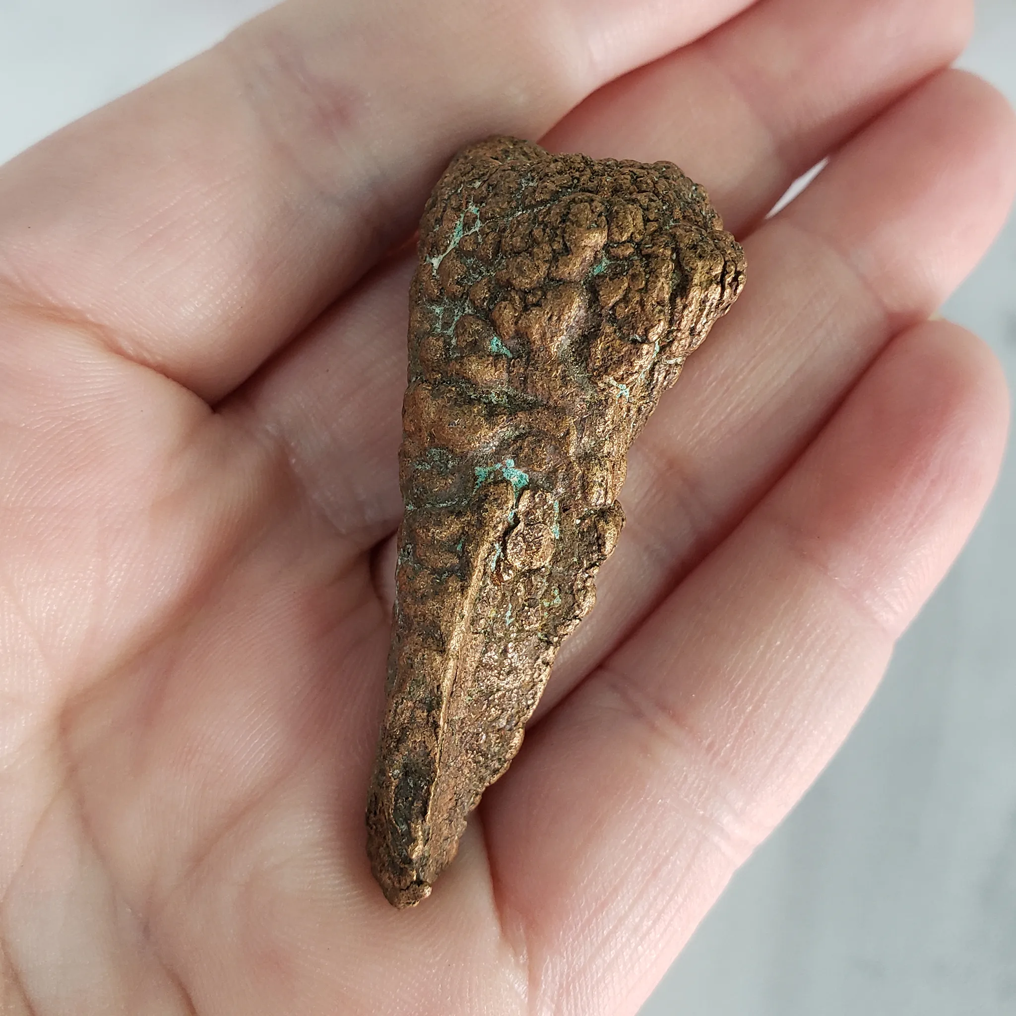 Unique Native Copper Nugget Formation Natural Gemstone | 1.97 oz | Torch