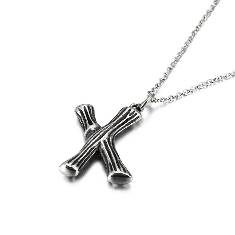 Unique Retro Bamboo Alphabet Pendants for Men and Women - European and American Style Accessories