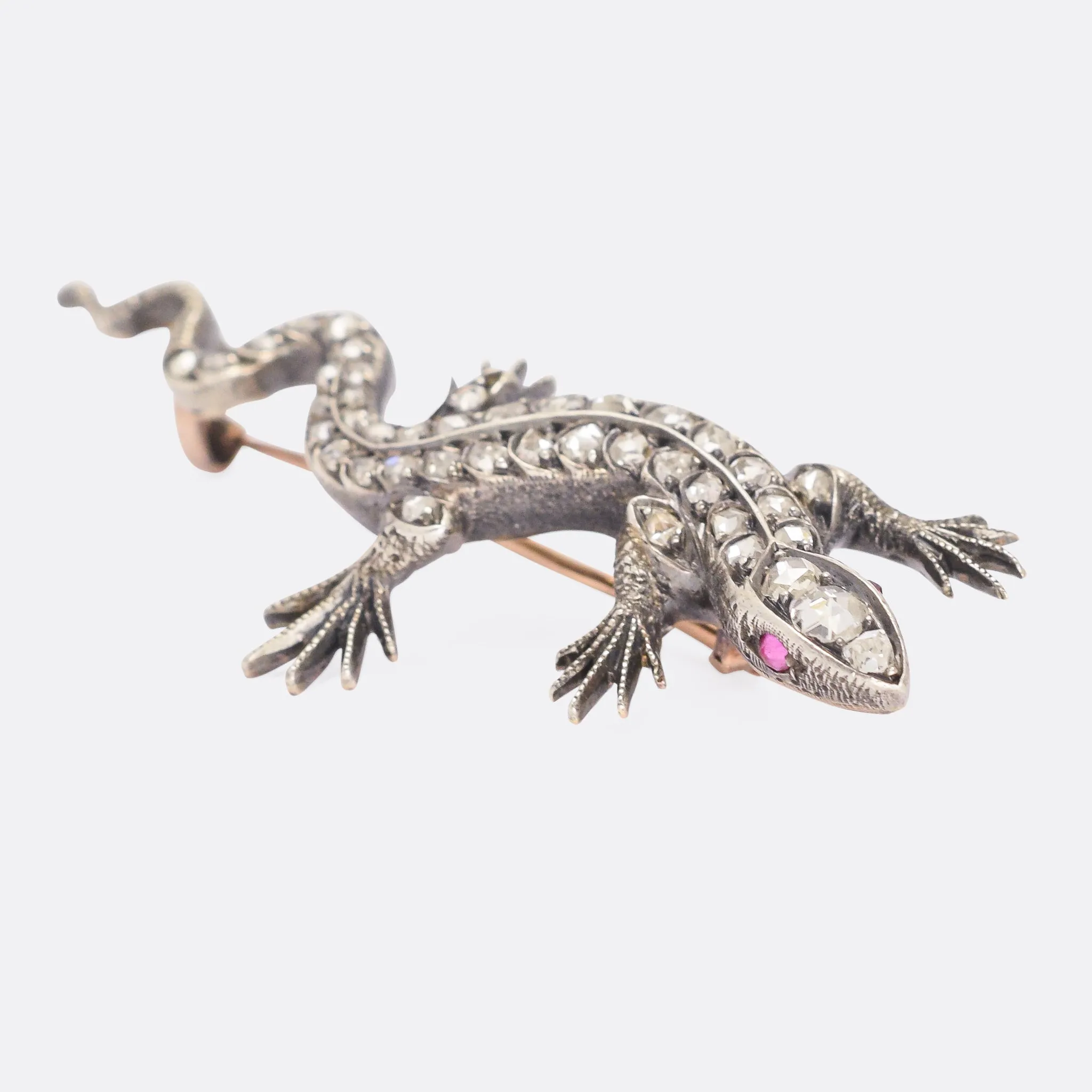 Victorian Diamond Salamander Brooch