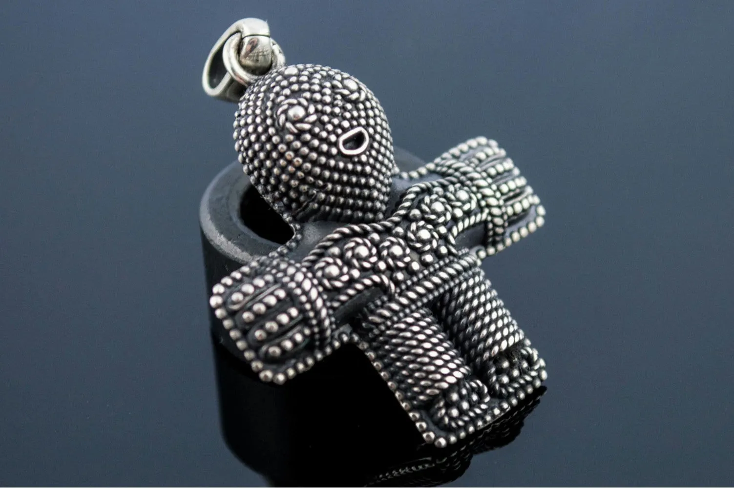 Viking Crucifix Pendant Sterling Silver Unique Jewelry