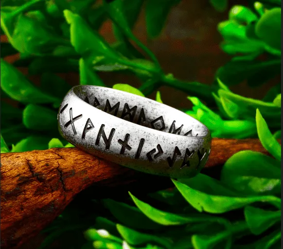 Vintage Futhark Rune Ring