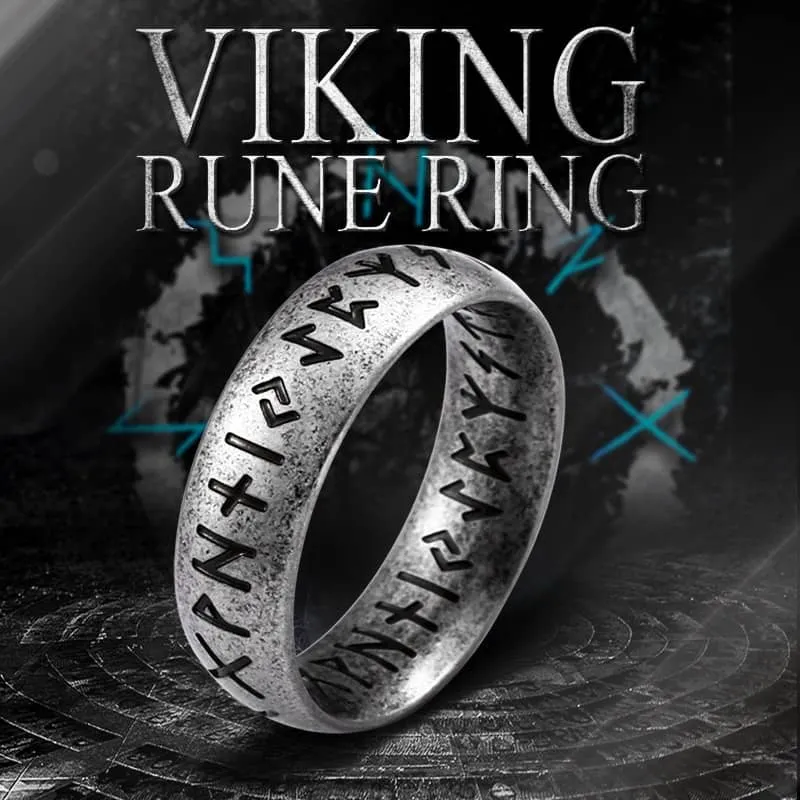 Vintage Futhark Rune Ring