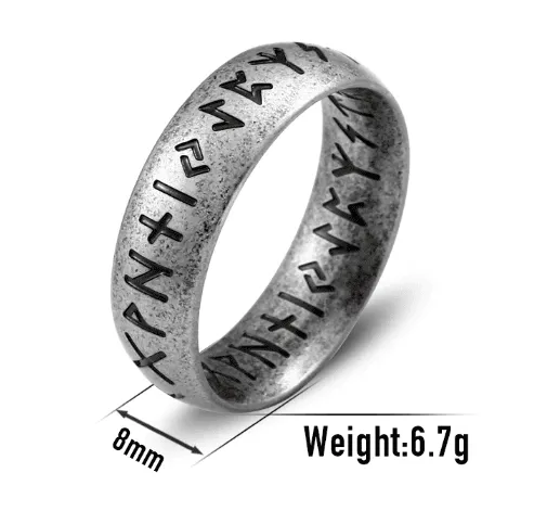 Vintage Futhark Rune Ring