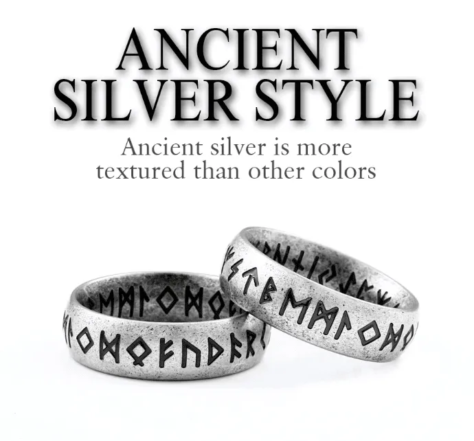 Vintage Futhark Rune Ring
