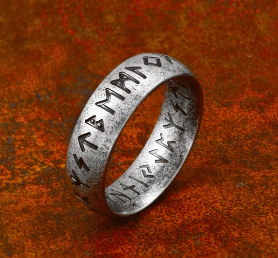Vintage Futhark Rune Ring