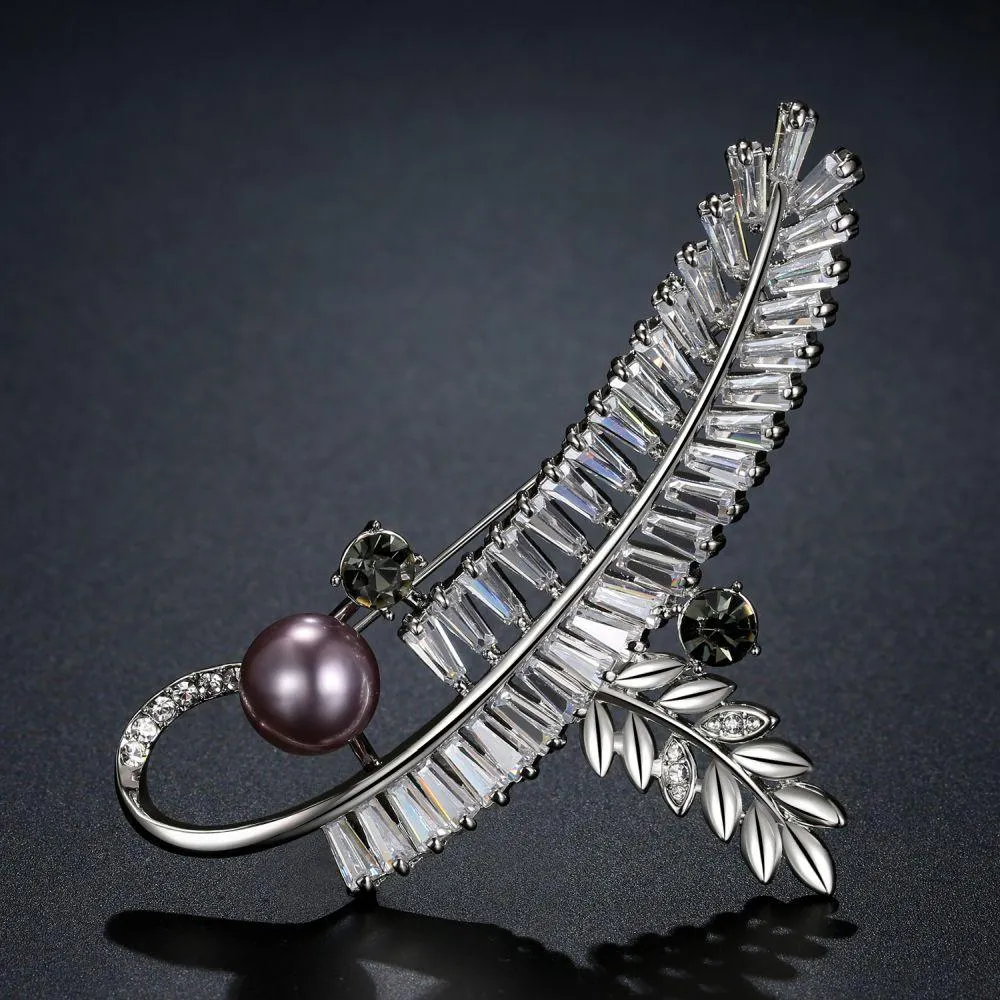 Vintage Leaf Branch Brooch