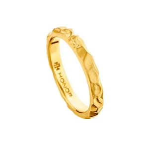 Volcanic Sterling Silver Ring plated in 18K Gold (No 62)