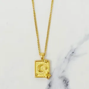 Wander The Universe Square Pendant Necklace