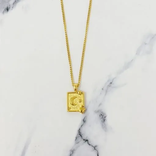 Wander The Universe Square Pendant Necklace