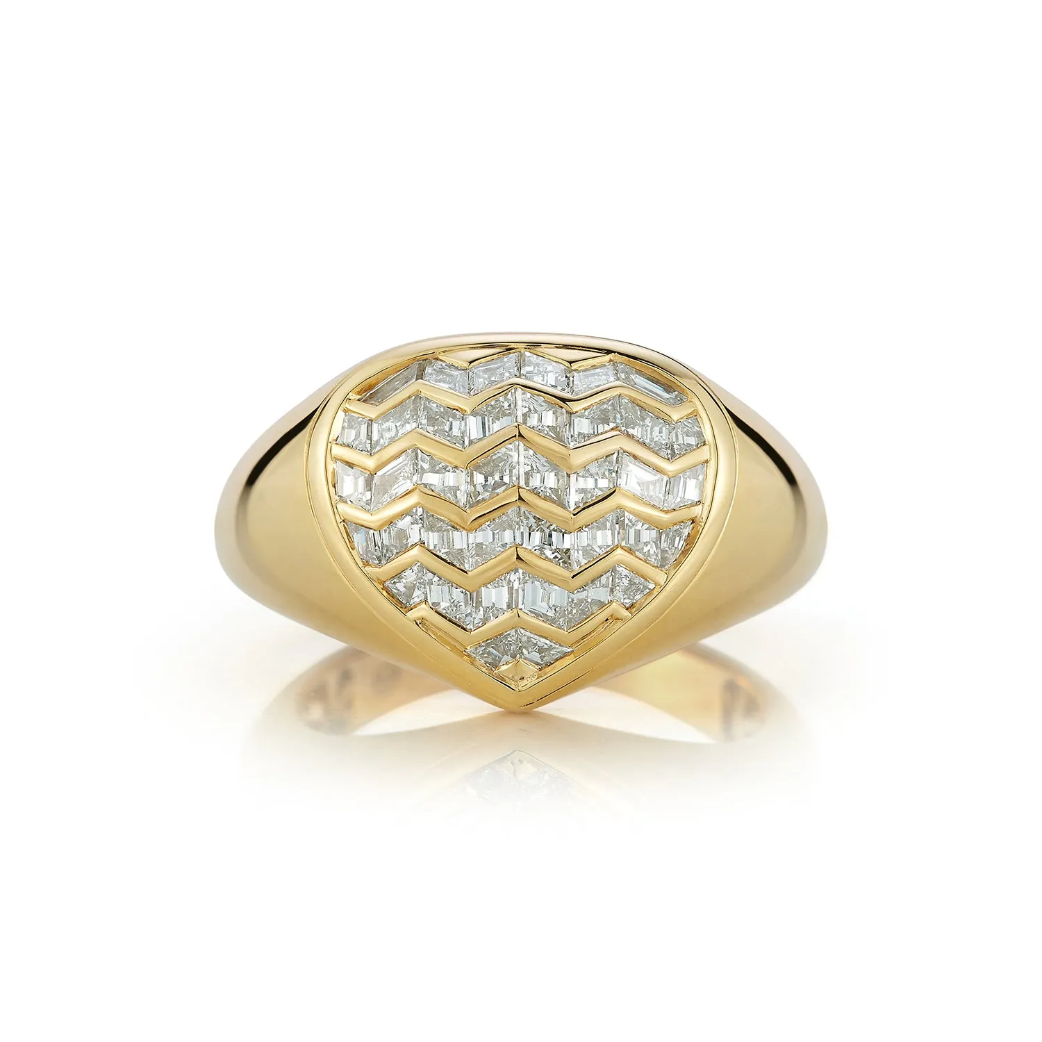 White Diamond Venus Shield Ring