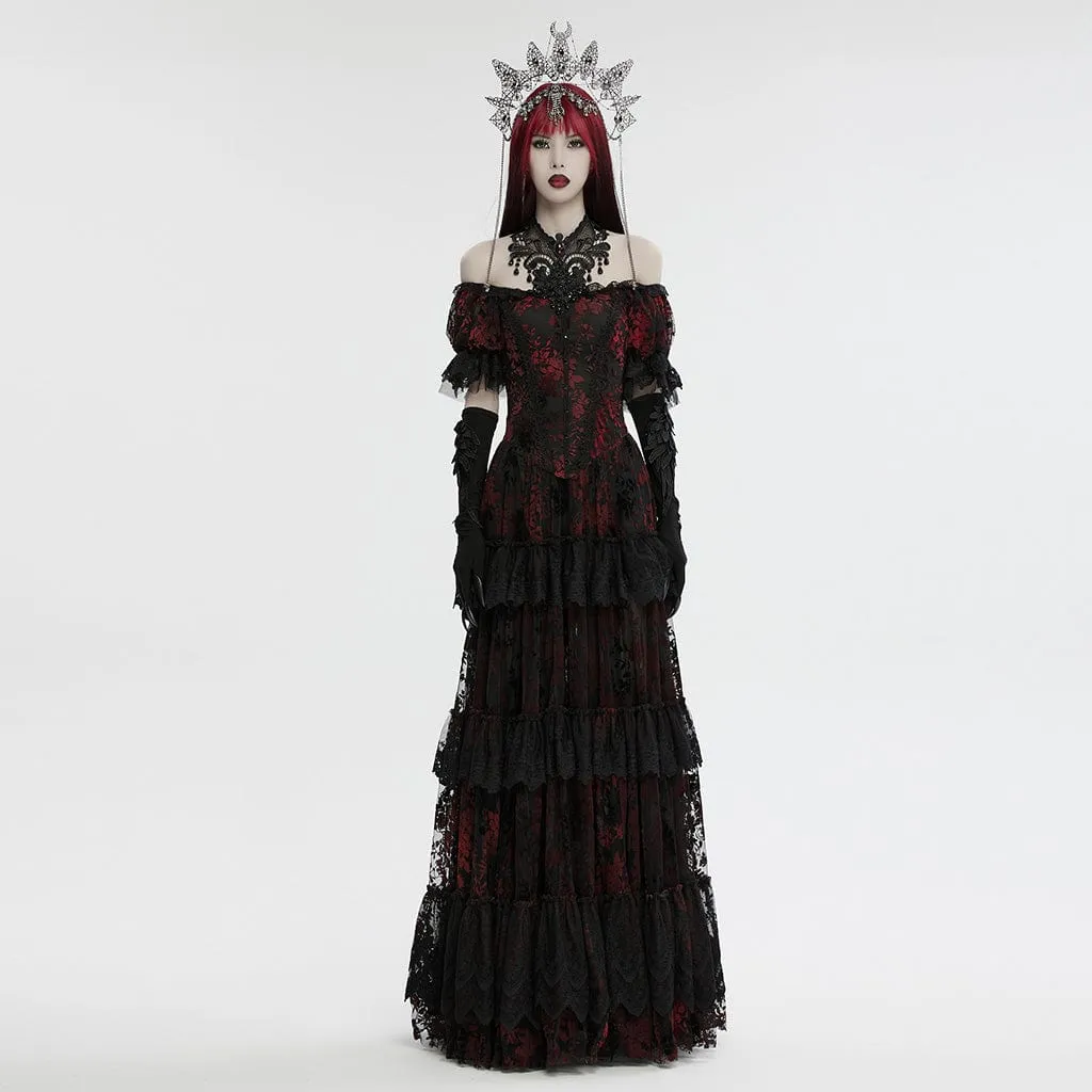 Women's Gothic Skull Chain Crown Headwear