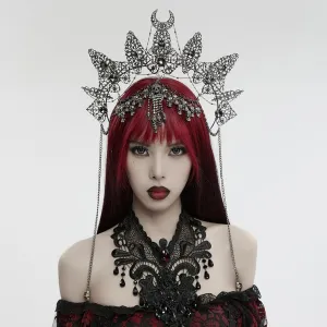 Women's Gothic Skull Chain Crown Headwear