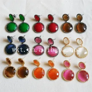 Wt-e204 Wholesale Fashion Dangle Earring,Handmade Diamond Paved Edge Drop Earring - Buy Dangle Earrings,Gold Dangle Earrings,Drop Earrings Product on Alibaba.com