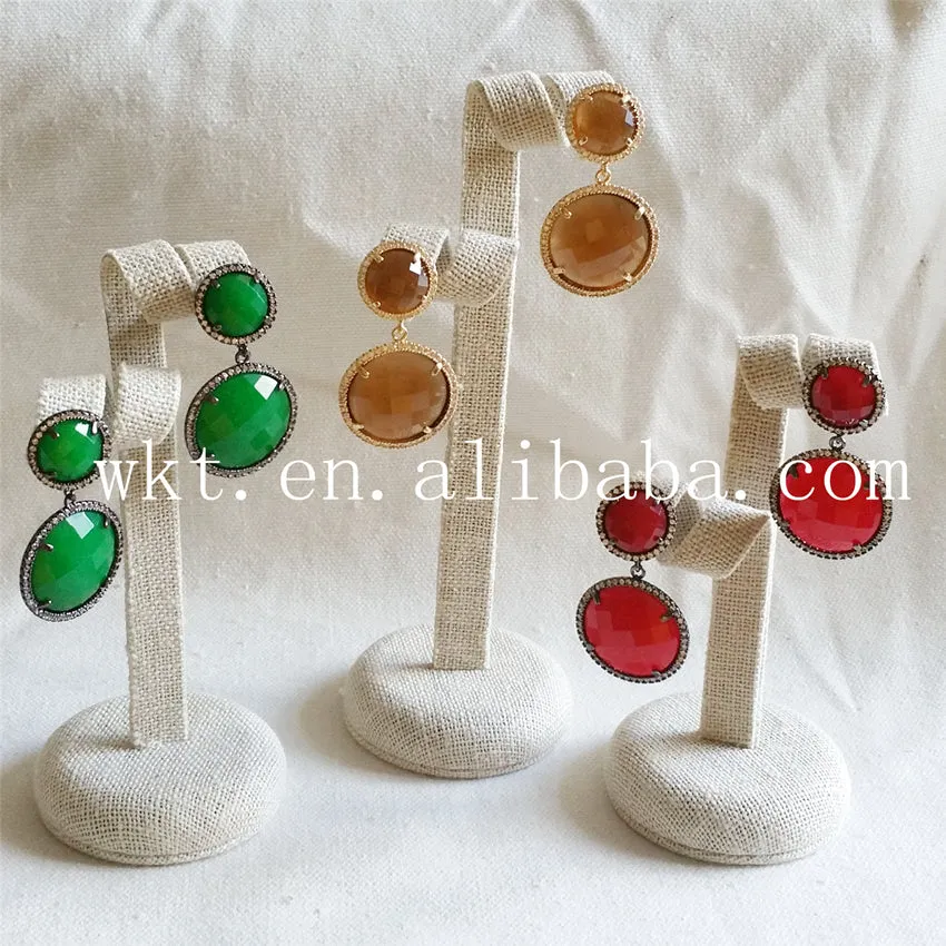 Wt-e204 Wholesale Fashion Dangle Earring,Handmade Diamond Paved Edge Drop Earring - Buy Dangle Earrings,Gold Dangle Earrings,Drop Earrings Product on Alibaba.com