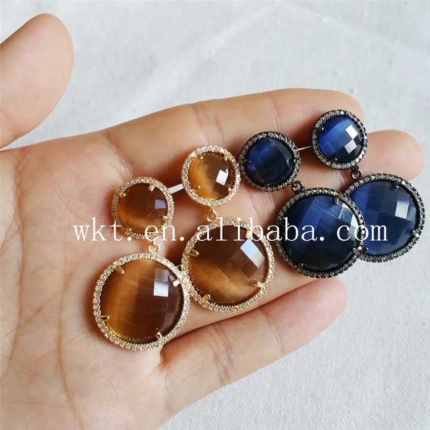 Wt-e204 Wholesale Fashion Dangle Earring,Handmade Diamond Paved Edge Drop Earring - Buy Dangle Earrings,Gold Dangle Earrings,Drop Earrings Product on Alibaba.com